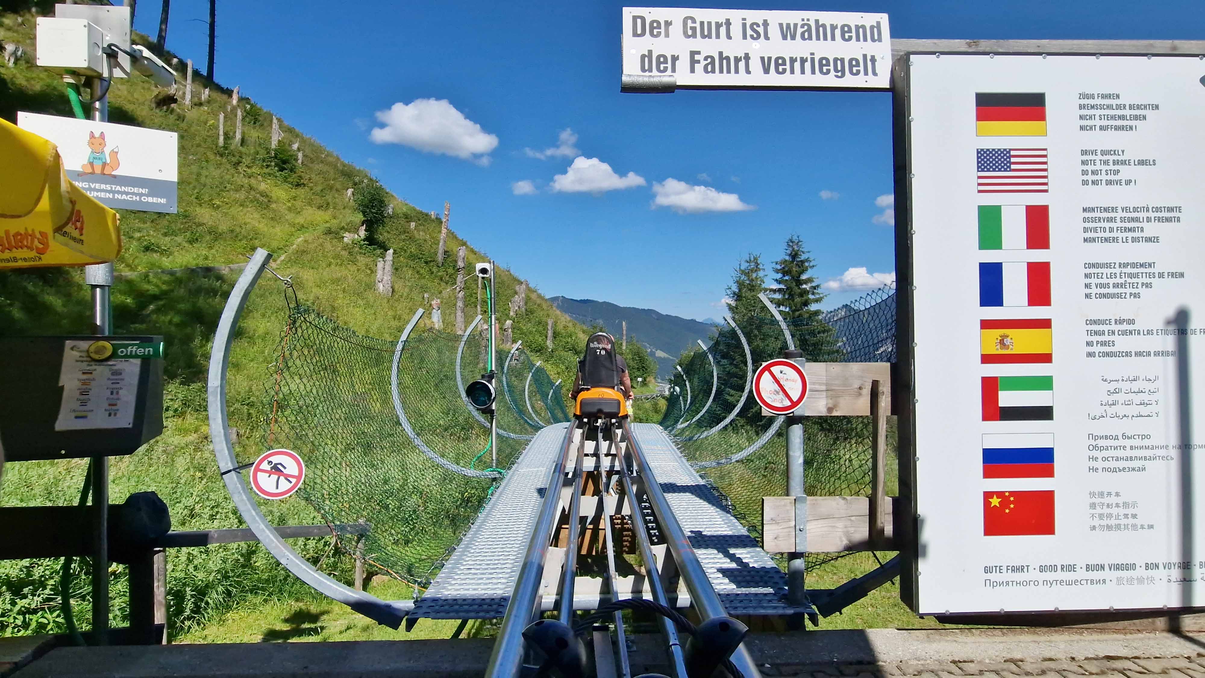 Rodelen in Oberammergau op de Duits-Oostenrijkse grens